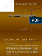 Negotiable Instrument Act 1881