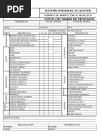 Formato de Check List de Vehiculos