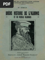 N.iorga Brève Histoire de L'albanie Et Du Peuple Albanais-Bucarest 1919