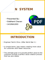 Lean System: - Presented By: - Siddhant Chavan - 14106A1003