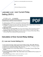 Calculate IDMT Over Current Relay Setting 50 51 Electrical Notes Articles