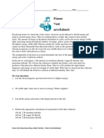 Flame Test Worksheet: Name: - Date: - Class