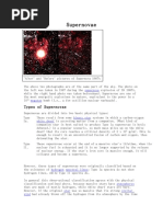 Types of Supernovae