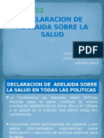 Declaracion de Adelaida Sobre La Salud