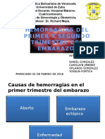 Seminario... Hemorragia de 1 y 2 Trimestre Del Embarazo