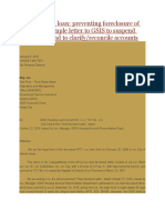 GSIS Housing Loan Preventing Foreclosure of Mortgage Sample Letter To GSIS To Suspend Foreclosure and To Clarify/reconcile Accounts