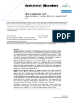 BMC Musculoskeletal Disorders: Fatigue in Osteoarthritis: A Qualitative Study