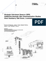 Additional Geologic Site Characterization Studies West Hackberry Salt Dome