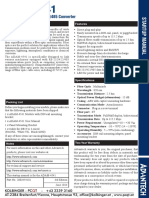 Fiber Optic To RS-232/422/485 Converter: Features