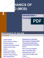 Mechanics of Solid (Mos) : Introduction - Concept of Stress