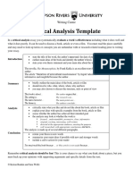 Critical Analysis Template30565