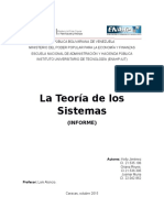 La Teoría de Sistemas Informe