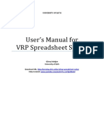 Users Manual For VRP Spreadsheet Solver v2