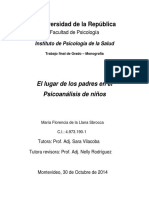 Artículo El Lugar de Los Padres en El Psicoanalisis Con Niños PDF