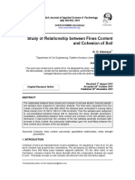 Study of Relationship Between Fines Content and Cohesion of Soil