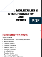 Atoms, Molecules & Stoichiometry Redox