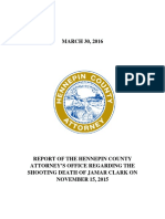 Report of Hennepin County Attorney Regarding Death of Jamar Clark 3-30-16