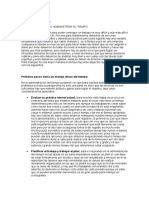 Ensayo Sobre Como Administrar El Tiempo