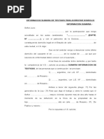 Información Sumaria de Domicilio de Testigo