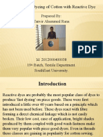 Presentation On: Dyeing of Cotton With Reactive Dye: Prepared By: Tanvir Ahammed Rana