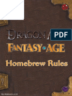 Fantasy Age - Abdanck's Homebrew Rules