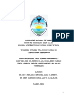 Conocimiento Del Virusfg de Papiloma Humano y Aceptabilidad Del Papanicolaou en Mujeres en Edad Fértil