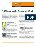 Tips To Go Green at Work