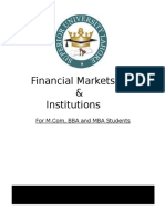 Financial Markets & Institutions.