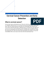 Cervical Cancer Prevention and Early Detection