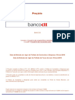 Banco CTT Preçário