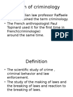 Origin of Criminology