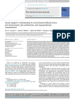 Social Support's Relationship To Correctional Staff Job Stress, Job Involvement, Job Satisfaction, and Organizationalcommitment