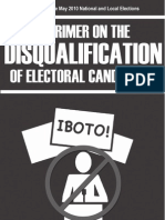 A Primer On The Disqualification of Electoral Candidates