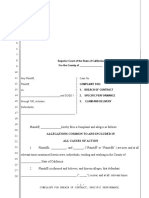 Sample Complaint For Negligence and Premises Liability in United States District Court