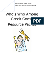 Whos Who Among Greek Gods Resource Packe