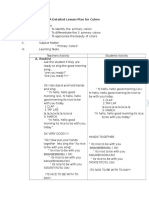 A Detailed Lesson Plan For Colors