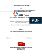 Analysis of Customer Satisfaction in Banking Sector of Jammu Kashmir Bank