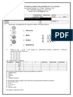 Avaliação de Ciências 9º Ano