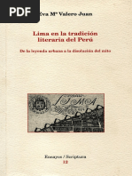 Lima en La Tradicion Literaria Del Peru de La Leyenda Urbana A La Disolucion Del Mito