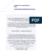 Sistemas de Unidades em Magnetismo e Eletromagnetismo