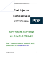 ECOTRONS Fuel Injector Technical Spec