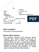 Moderate Head Injury + SDH at The Right Temporo Parietal ZULFIKAR