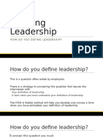 Defining Leadership