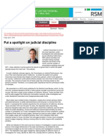 Joe Sweeney Court Reform LLC Daily Journal Op-Ed: Put A Spotlight On Judicial Discipline - California Commission On Judicial Performance - Victoria B. Henley CJP Director/Chief Counsel