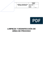 In-003 Limpieza y Desinfección de Área de Proceso