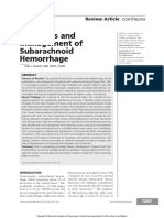 Diagnosis and Management of Subarachnoid Hemorrhage