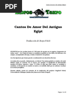 Cantos de Amor Del Antiguo Egipto