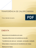 Aula 01 - Transferência de Calor e Massa