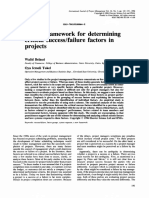 Belassi Tukel A New Framework For Determining Critical Successfailure Factors in Projects