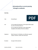 Physics Lab - Magnetic Field Strengths Practical Reports (REALLY BASIC)